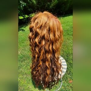 13"x 4" Lace Front 2 tone braided spiral curl